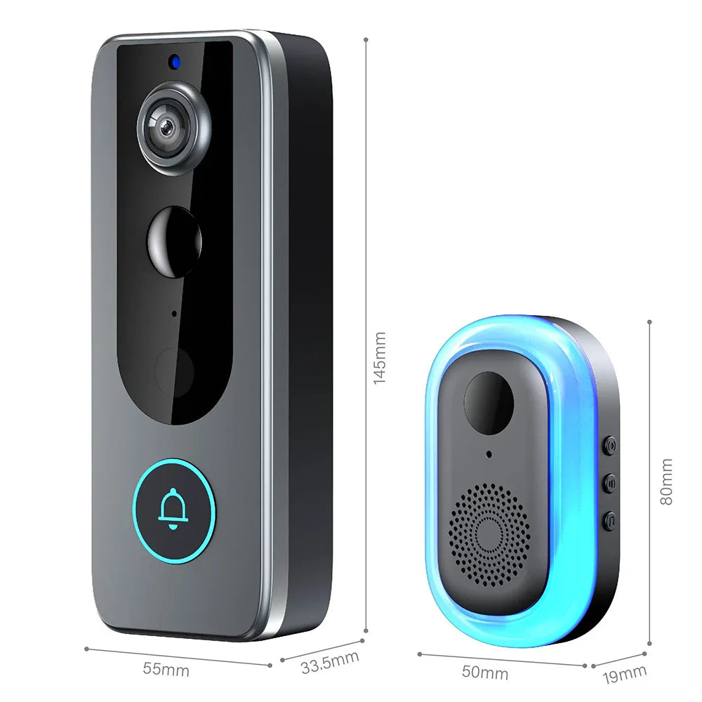 Tuya WiFi Home Smart Video doorbell Outdoor bidirectional HD door eye camera 1080P support SD card cloud storage waterproof