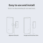 Tuya WiFi Smart Door and Window Sensor Wireless Contact Detector for Home Automation and Security System Door Sensor
